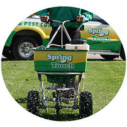 New Prague spring touch lawn and pest control company lawn truck